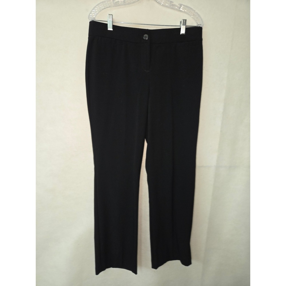 Briggs Petite Womens Black Straight Leg Dress Pants Work Career Trousers 8P